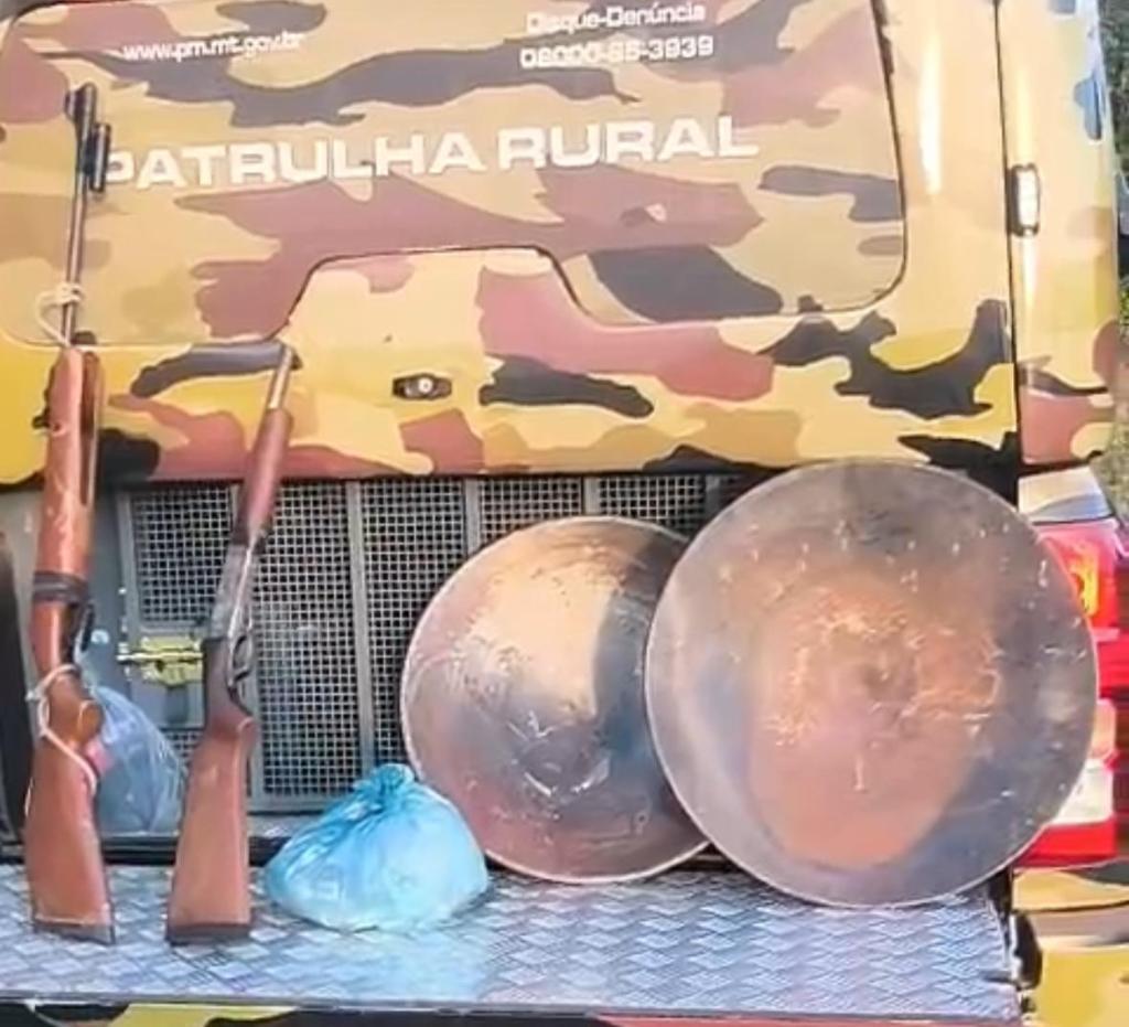 Patrulha Rural da PM fecha garimpo ilegal e prende três homens em Alta Floresta - 